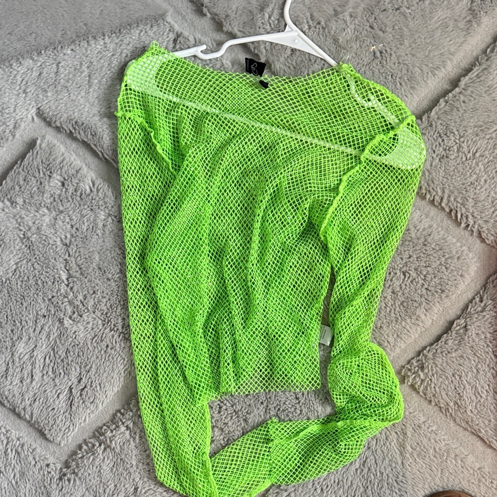 Windsor Bright Green Mesh Top